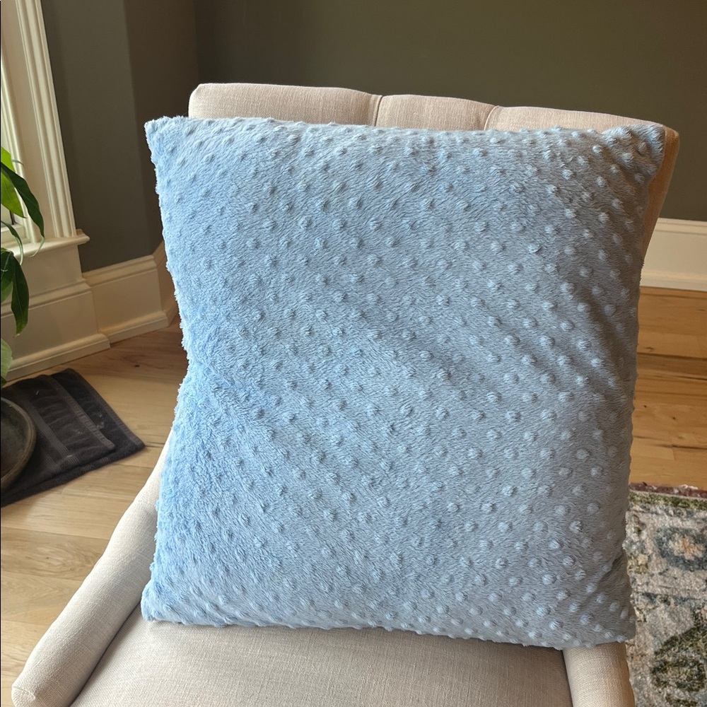 Baby Blue Soft Plush Accent Pillow